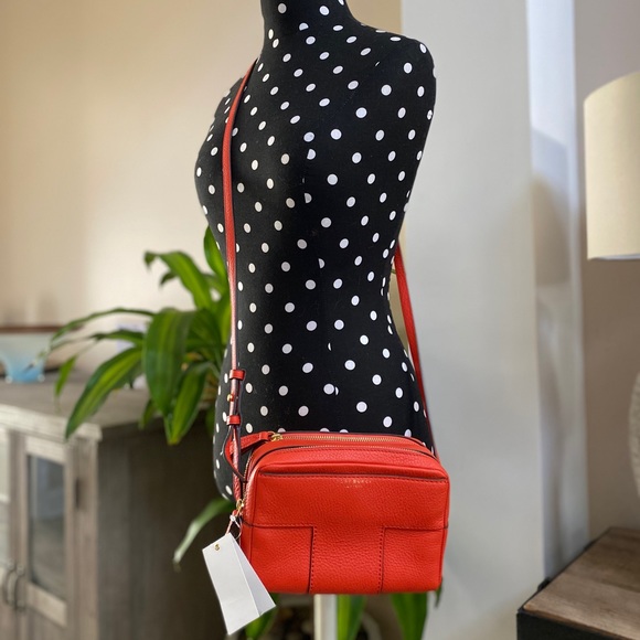 Tory Burch Block T Pebbled Leather Crossbody Bag - Picture 11 of 16